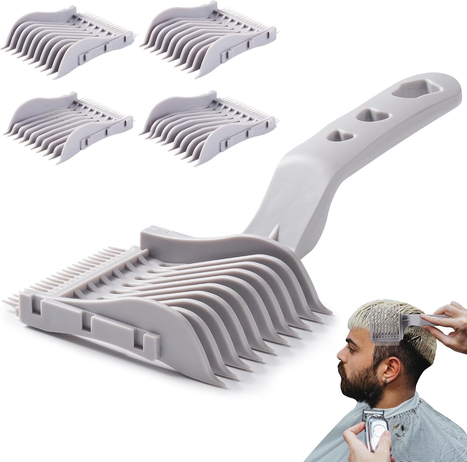 4-in-1 Detachable Fade Comb Set