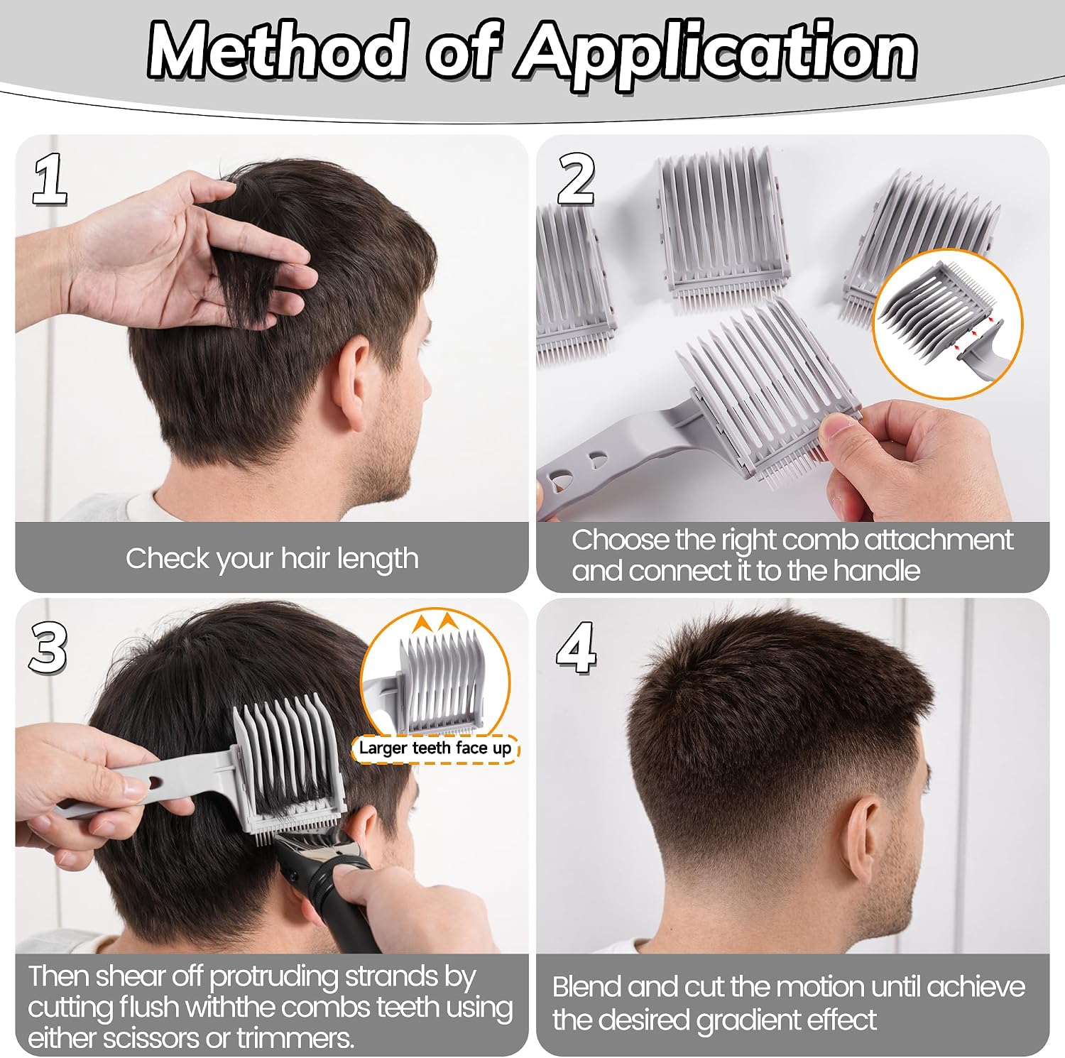 4-in-1 Detachable Fade Comb Set - Image 7